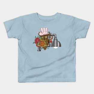 Mrs. Steampunk Owl Kids T-Shirt